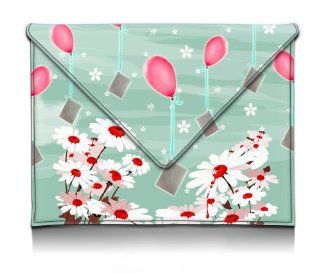 MyGift 8 10 inch "Keep In Touch" Letters Balloons and Daisies Design Envelope Style Synthetic Leather Netbook Tablet Envelope Sleeve Slip Case Slim Fit Carry Bag for Apple iPad 1, 2 & 3 Kindle Fire HD 8.9 Samsung Galaxy Tab 2 10.1: Computers 