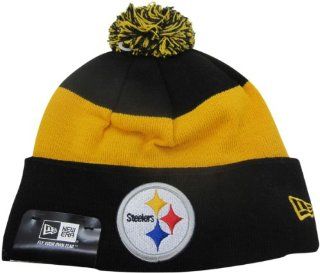 NEW ERA Pittsburgh Steelers Knit Beanie Pom Hat : Sports Fan Baseball Caps : Sports & Outdoors