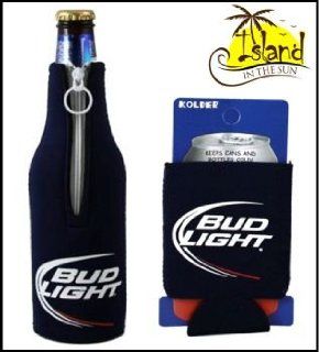 (2) Bud Light Logo Beer Can & Bottle Koozie Cooler : Bud Light Coozies : Sports & Outdoors