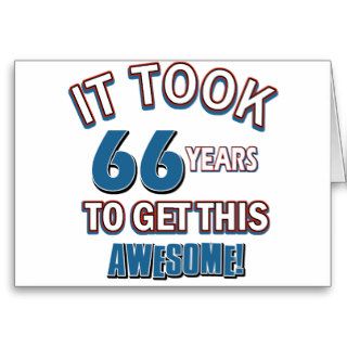 66 year old birthday designs greeting cards