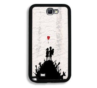 Banksy Graffiti Boy Girl Red Balloon Samsung Galaxy Note 2 Note II N7100 Case   Fits Samsung Galaxy Note 2 Note II N7100: Cell Phones & Accessories