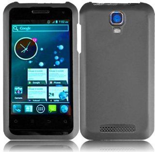 Gray Hard Cover Case for ZTE Engage Cricket V8000: Cell Phones & Accessories