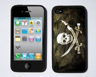 Grunge Pirate Flag Phone Case for iPhone 4 By Case Envy (Hard Silicone Rubber Case): Cell Phones & Accessories