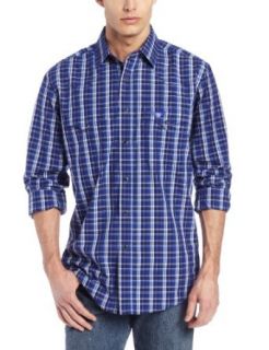 Wrangler Men's Trevor Brazile Collection Snap Shirt, Blue/White, XX Large at  Mens Clothing store