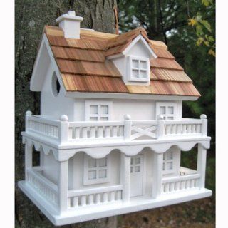 Home Bazaar Colonial Cottage Birdhouse, White : Bird Houses : Patio, Lawn & Garden