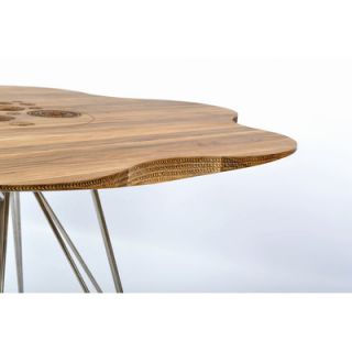 Manulution Daisy Dining Table RNM250 Top Finish: Walnut, Base Finish: Stainle