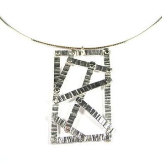riveted rectangle neckpiece by angie young designs