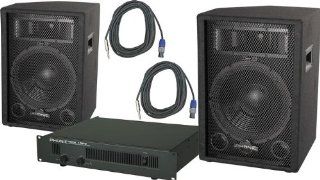 Phonic Phonic S712 / MAX 1000 Speaker and Amp Package: Musical Instruments