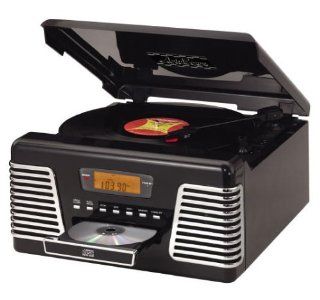 Crosley CR712 Autorama Turntable with CD Player and AM/FM Radio, Black: Electronics