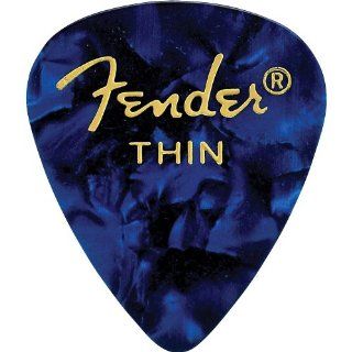 Fender 198 0351 702 351 Shape Classic Thin Celluloid Picks, 12 Pack, Blue Moto: Musical Instruments