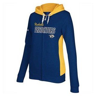 Womens Nashville Predators Hoodie Small Navy/Gold : Sports Fan Sweatshirts : Sports & Outdoors