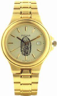 Pulsar by Seiko PXD702XBL Ladies Watch Our Lady of Guadalupe Gold Tone Stainless Steel Watches