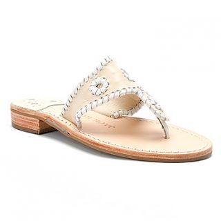 Jack Rogers Navajo Palm Beach Flat  Women's   Bone/White