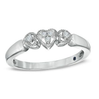 Cherished Promise Collection™ Diamond Accent Triple Heart Promise