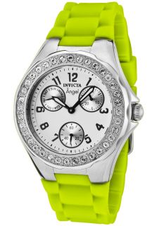 Invicta 1639  Watches,Womens Angel White Dial Orange Silicone, Casual Invicta Quartz Watches