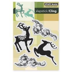 Penny Black Cling Rubber Stamp 4 X6 Sheet   Dancing Deer