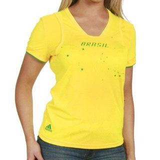 adidas Brazil Ladies Gold Soccer Jersey : Sports Fan Soccer Jerseys : Sports & Outdoors
