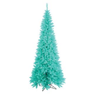 Vickerman 9 Aqua Slim Fir Artificial Christmas Tree with 700 Mini