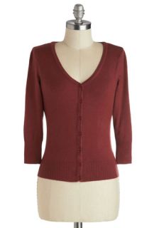 Charter School Cardigan in Rust  Mod Retro Vintage Sweaters