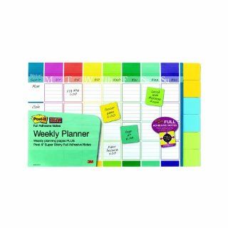 Post it Notes Weekly Planner, 18 x 12 Inches, 52 Weeks with 6 Pads of 2 x 2 Inch Notes : Office Desk Pad Calendars : Office Products