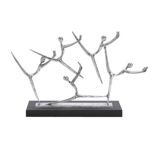 Black And Silver Aluminum Dance Sculpture