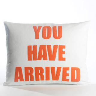 Alexandra Ferguson Zen Master You Have Arrived Pillow YHA 148 Color: Charcoal