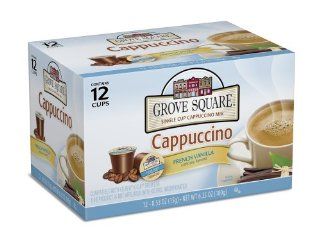 Grove Square Cappuccino, French Vanilla, 12 Count Single Serve Cup for Keurig K Cup Brewers (Pack of 3) : Coffee Brewing Machine Cups : Grocery & Gourmet Food