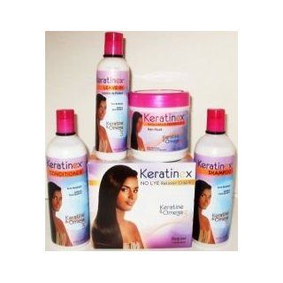DOMINICAN KERATINEX RELAXER COMBO KIT WITH KERATINE & OMEGA3 58oz : Hair Care Product Sets : Beauty