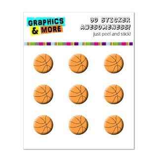 Graphics and More Basketball Ball   Sports Home Button Stickers Fits Apple iPhone 4/4S/5/5C/5S, iPad, iPod Touch   Non Retail Packaging   Clear: Cell Phones & Accessories