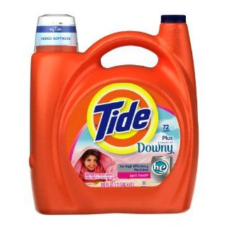 Tide with Touch of Downy High Efficiency April Fresh Scent with Actilift, 150 Ounce (Pack of 4) Health & Personal Care