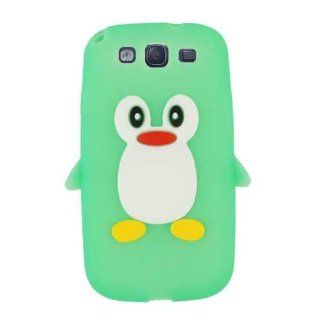 Cell Armor I747 NOV C14 GR Hybrid Novelty Case for Samsung Galaxy S III I747   Retail Packaging   Green Penguin: Cell Phones & Accessories