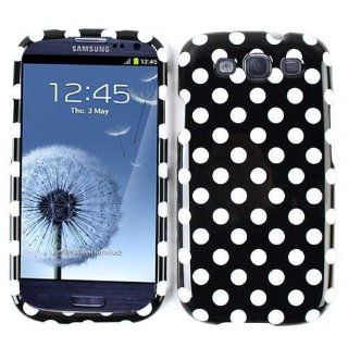 Cell Armor I747 SNAP TP1632 Snap On Case for Samsung Galaxy S III I747   Retail Packaging   White Dots/Black Cell Phones & Accessories