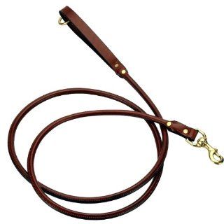 Mendota Products Leather Rolled Snap Lead, 3/4 Inch by 4 Feet, Chestnut : Hunting Dog Equipment : Pet Supplies