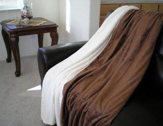 Super Soft Queen Faux Fur / Micro Fiber Blanket / Bedspread / Throw   Brown   Bed Throws