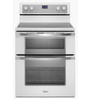 Whirlpool WGE755C0BH 30" White Electric Smoothtop Double Oven Range   Convection: Appliances
