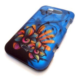 LG Motion MS770 4G Blue Flower Carnival Design PROTECTOR HARD Case Cover Skin Protector Metro PCS: Cell Phones & Accessories