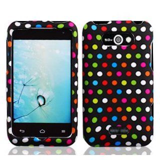 Rainbow Dots Hard Case Cover for LG Motion 4G MS770 +Stylus: Cell Phones & Accessories