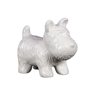 White Ceramic Dog Figure