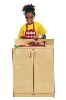Jonti Craft School Age Pretend Preschool Daycare Kids Wooden Toy Kitchen Sink Cabinet Play Set Birch: Toys & Games