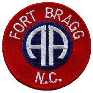 U.S. Army 82nd Airborne Fort Bragg Patch Red & White 3": Patio, Lawn & Garden