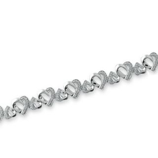 diamond heart bracelet in sterling silver orig $ 429 00 now $ 257 40