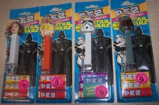 Star Wars Pez 4 pack set Princess Leia , Luke Skywalker , Stormtrooper , Boba Fett: Toys & Games