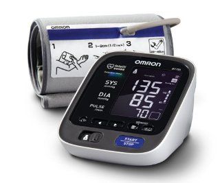 Omron BP785 10 Series Upper Arm Blood Pressure Monitor, Black/white: Health & Personal Care