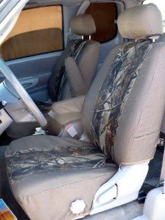 Exact Seat Covers, T785 D3/XD3, Custom Exact Fit Seat Covers For 1999 2004 Tundra Access Cab Front Bucket Seats with Manual Controls, Tan Twill with XD3 Camo Inserts: Automotive