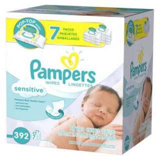 Pampers Sensitive Baby Wipes 7x Pop Top Pack   3