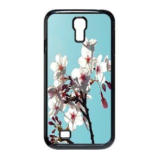 Custom Cherry Blossoms Cover Case for Samsung Galaxy S4 I9500 LS4 88 Cell Phones & Accessories