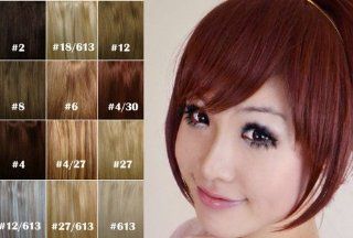 X&Y ANGEL  Girl's One Piece Hair Extensions Fashion Front Fringe Bangs/fringes Clip In On (#4/6 (dark brown)) : Short Hair Extensions : Beauty