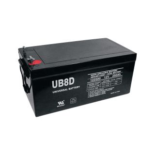 UPG Sealed Lead-Acid Battery — AGM-type, 12V, 250 Amps, Model# UB-8D