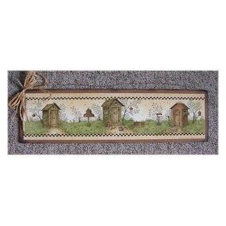 Shop Outhouse Lane Country Bathroom Wooden Wall Art Sign at the  Home Dcor Store. Find the latest styles with the lowest prices from The Little Store Of Home Decor
