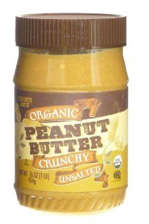 Trader Joe's Organic Peanut Butter Crunchy and Unsalted, 1lb : Grocery & Gourmet Food